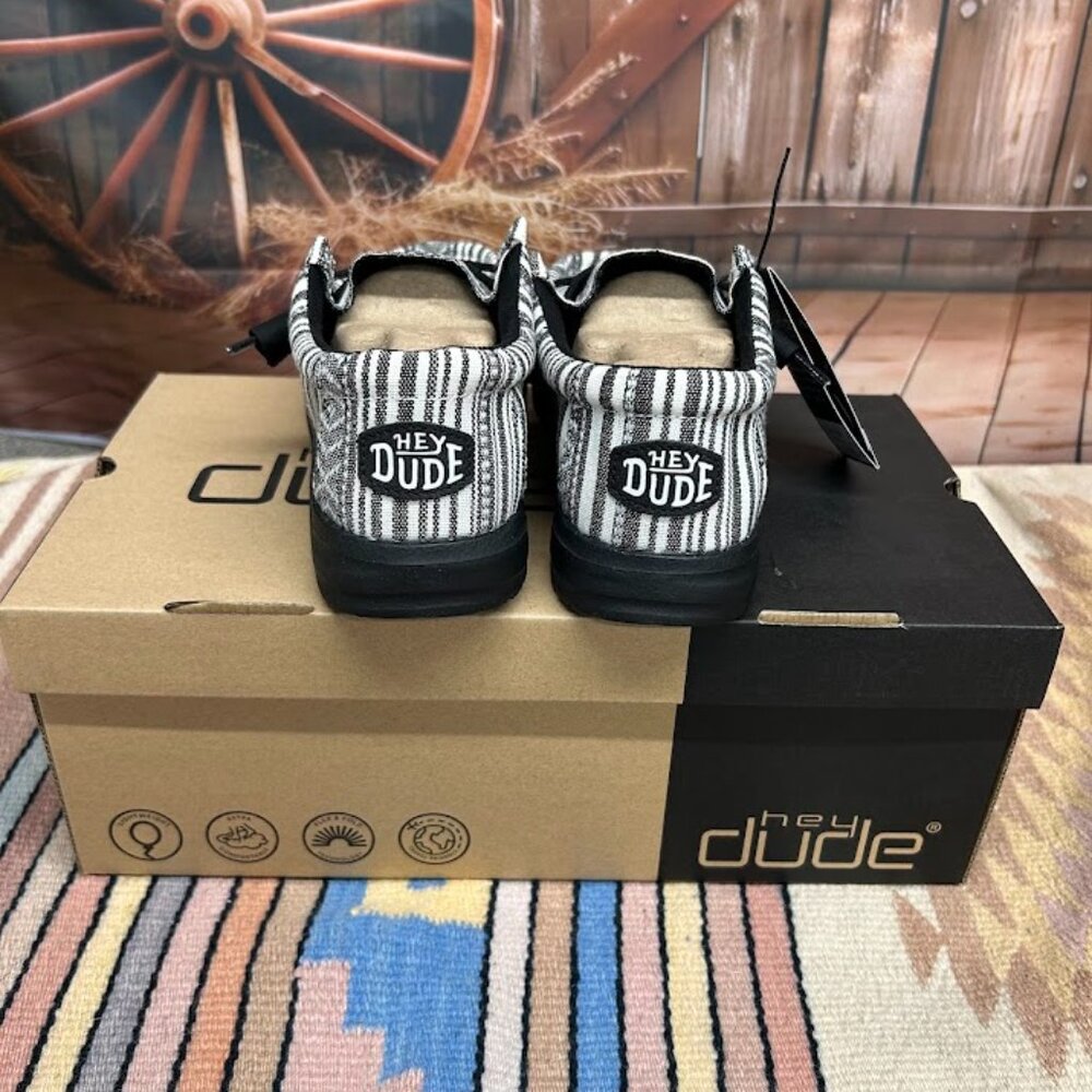 Men's Hey Dude Wally Serape Black Gravel Shoe (also has Women's and Youth sizes) - Picture 4 of 5